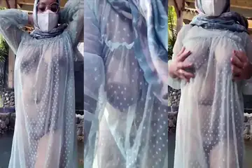 Tante Jilboobs Transparan Outdoor Pamer Berani